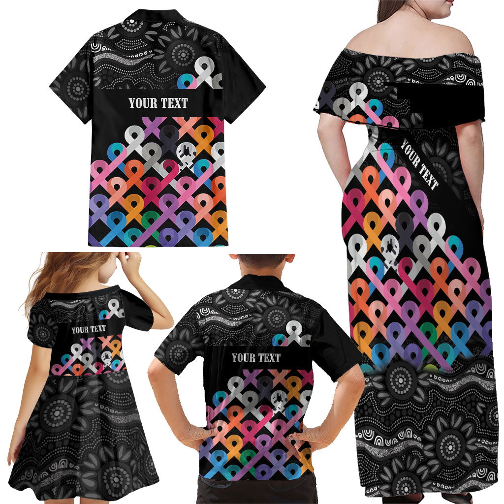 Australia Cancer Survivor Personalised Family Matching Off Shoulder Maxi Dress and Hawaiian Shirt I’m A Survivor All Cancer