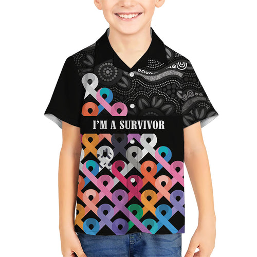 Australia Cancer Survivor Personalised Family Matching Off Shoulder Short Dress and Hawaiian Shirt I’m A Survivor All Cancer