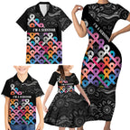 Australia Cancer Survivor Personalised Family Matching Short Sleeve Bodycon Dress and Hawaiian Shirt I’m A Survivor All Cancer