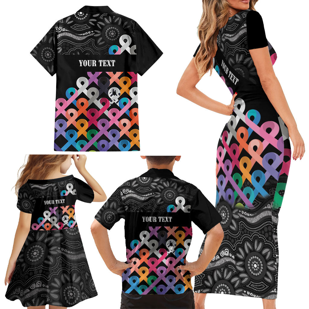 Australia Cancer Survivor Personalised Family Matching Short Sleeve Bodycon Dress and Hawaiian Shirt I’m A Survivor All Cancer