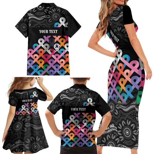 Australia Cancer Survivor Personalised Family Matching Short Sleeve Bodycon Dress and Hawaiian Shirt I’m A Survivor All Cancer