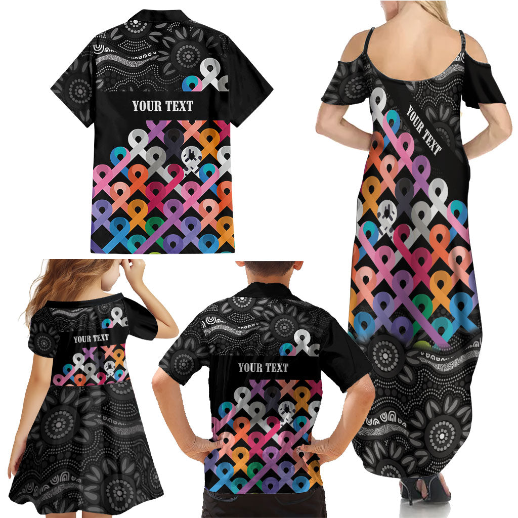 Australia Cancer Survivor Personalised Family Matching Summer Maxi Dress and Hawaiian Shirt I’m A Survivor All Cancer