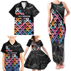 Australia Cancer Survivor Personalised Family Matching Tank Maxi Dress and Hawaiian Shirt I’m A Survivor All Cancer