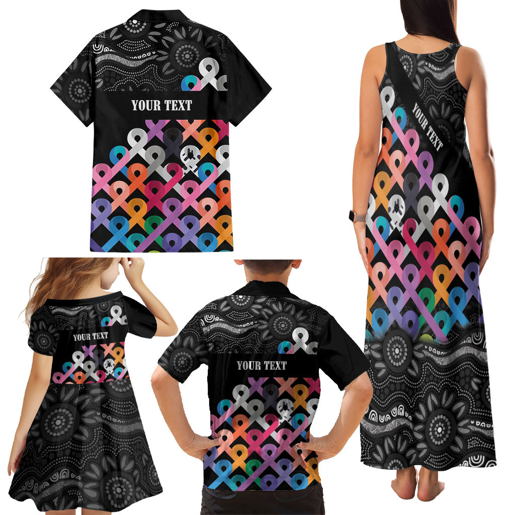 Australia Cancer Survivor Personalised Family Matching Tank Maxi Dress and Hawaiian Shirt I’m A Survivor All Cancer