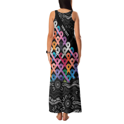 Australia Cancer Survivor Personalised Family Matching Tank Maxi Dress and Hawaiian Shirt I’m A Survivor All Cancer
