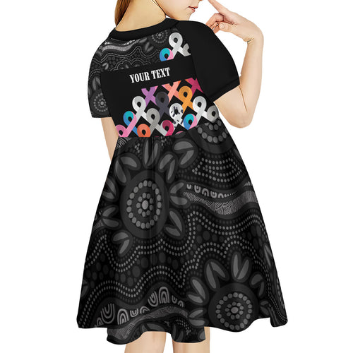 Australia Cancer Survivor Personalised Kid Short Sleeve Dress I’m A Survivor All Cancer