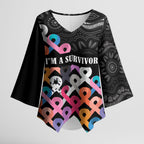 Australia Cancer Survivor Personalised Kimono Sleeve Blouse I’m A Survivor All Cancer