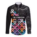 Australia Cancer Survivor Personalised Long Sleeve Button Shirt I’m A Survivor All Cancer