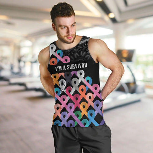 Australia Cancer Survivor Personalised Men Tank Top I’m A Survivor All Cancer
