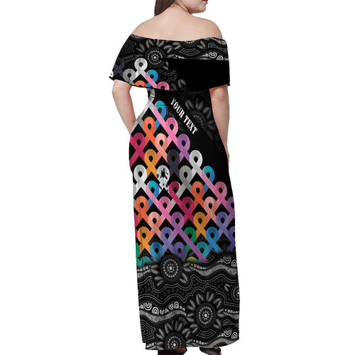Australia Cancer Survivor Personalised Off Shoulder Maxi Dress I’m A Survivor All Cancer