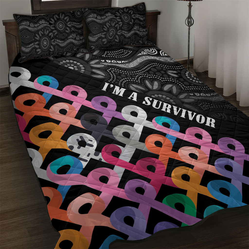 Australia Cancer Survivor Quilt Bed Set I’m A Survivor All Cancer