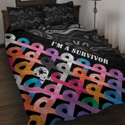 Australia Cancer Survivor Quilt Bed Set I’m A Survivor All Cancer