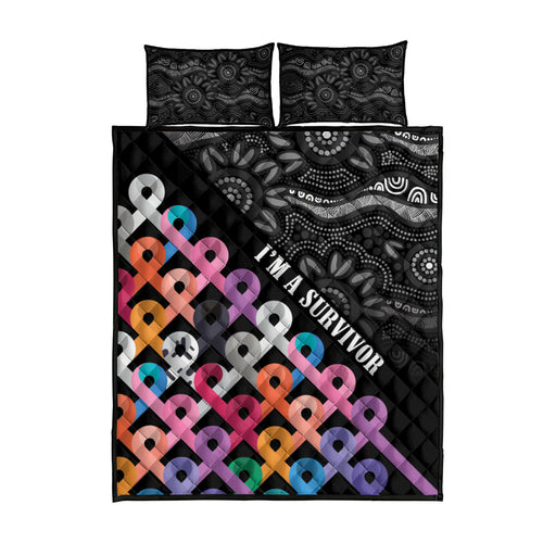 Australia Cancer Survivor Quilt Bed Set I’m A Survivor All Cancer