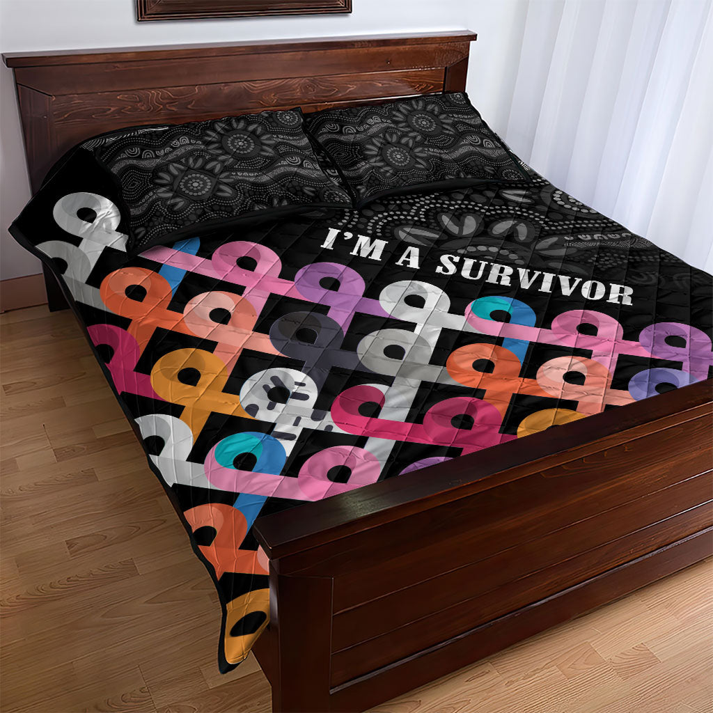 Australia Cancer Survivor Quilt Bed Set I’m A Survivor All Cancer