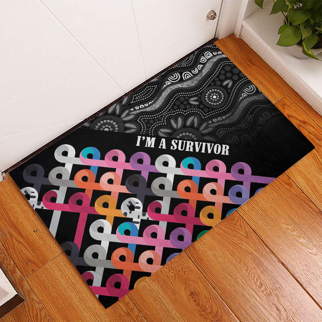 Australia Cancer Survivor Rubber Doormat I’m A Survivor All Cancer