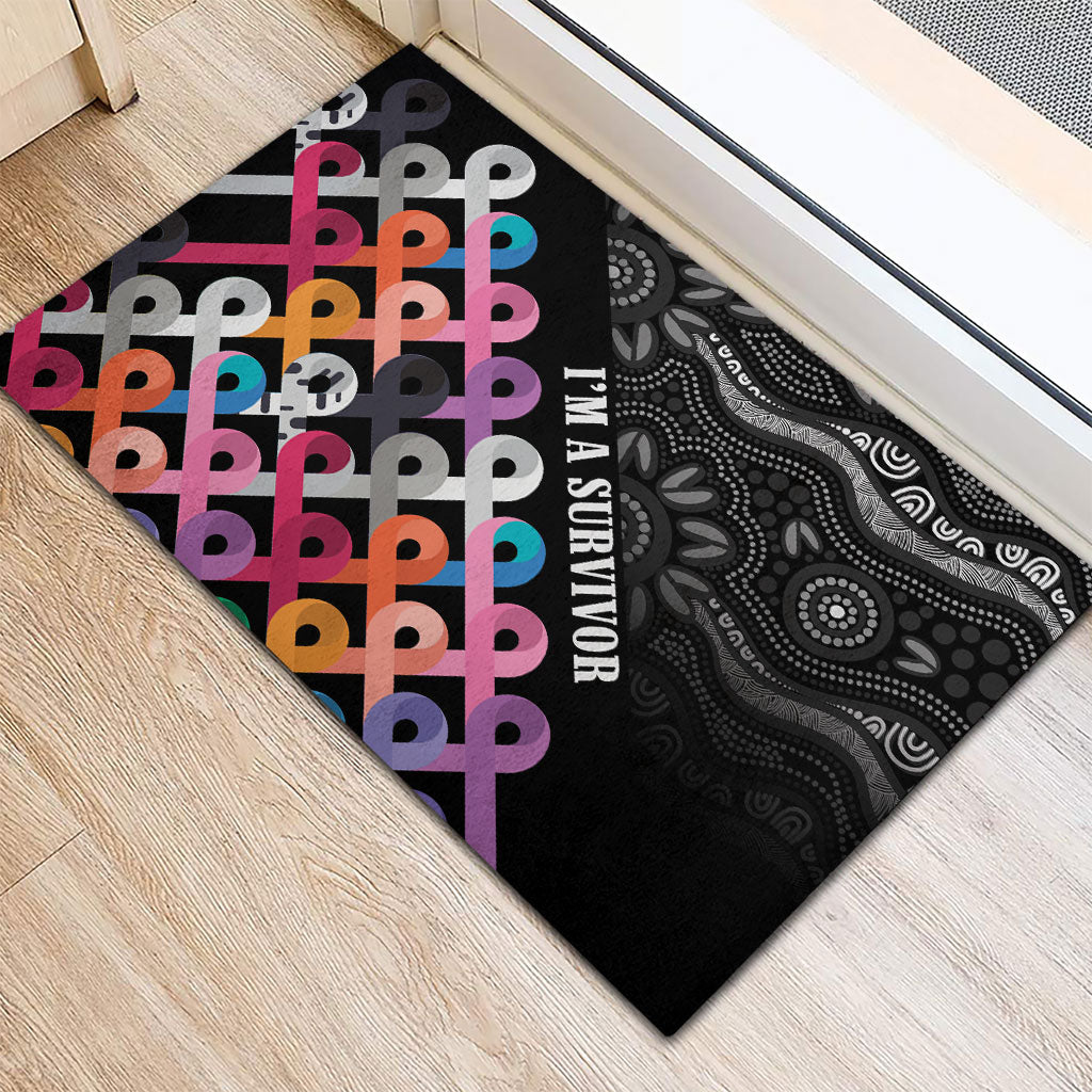 Australia Cancer Survivor Rubber Doormat I’m A Survivor All Cancer
