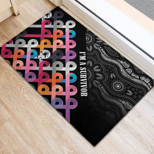 Australia Cancer Survivor Rubber Doormat I’m A Survivor All Cancer