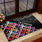 Australia Cancer Survivor Rubber Doormat I’m A Survivor All Cancer