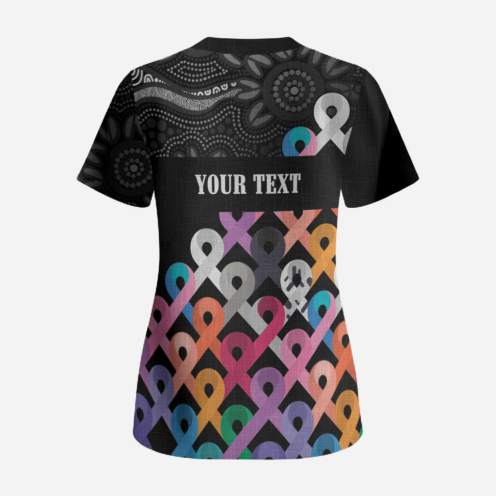 Australia Cancer Survivor Personalised Scrub Top I’m A Survivor All Cancer