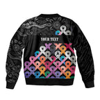 Australia Cancer Survivor Personalised Sleeve Zip Bomber Jacket I’m A Survivor All Cancer