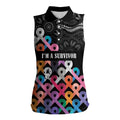 Australia Cancer Survivor Personalised Women Sleeveless Polo Shirt I’m A Survivor All Cancer