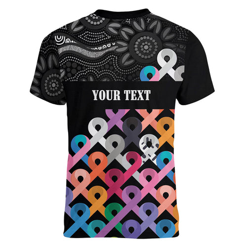 Australia Cancer Survivor Personalised Women V-Neck T-Shirt I’m A Survivor All Cancer