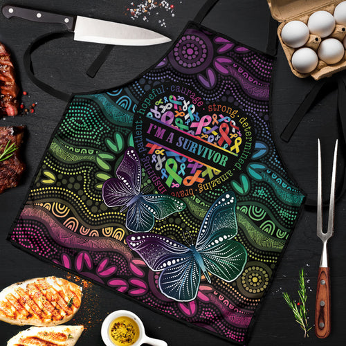 Australia Cancer Survivor Apron I’m A Survivor Ribbon Heart