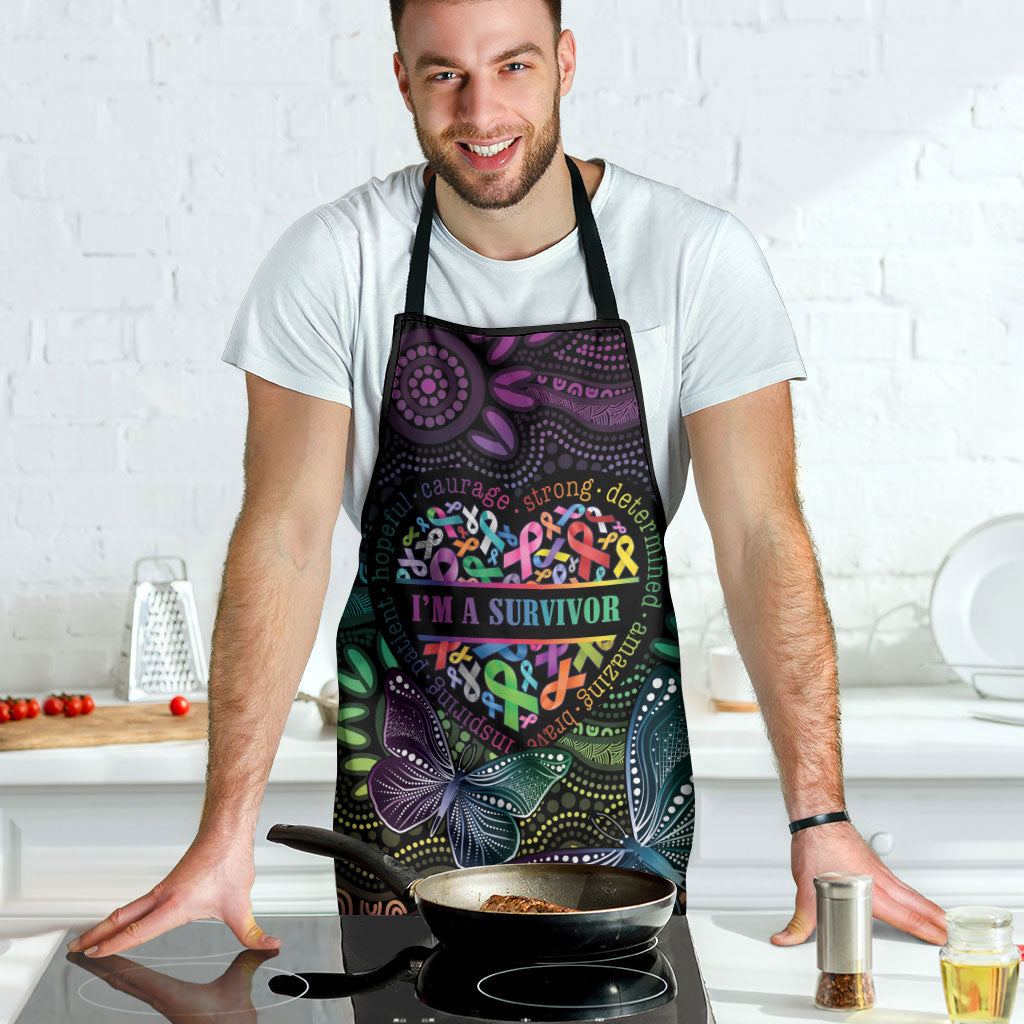 Australia Cancer Survivor Apron I’m A Survivor Ribbon Heart