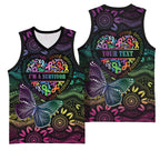 Australia Cancer Survivor Personalised Basketball Jersey I’m A Survivor Ribbon Heart
