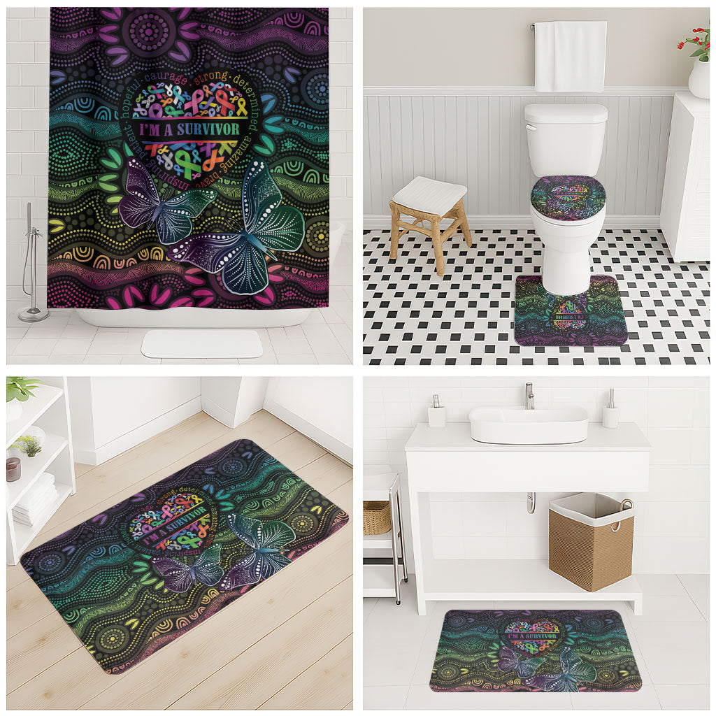 Australia Cancer Survivor Bathroom Set I’m A Survivor Ribbon Heart