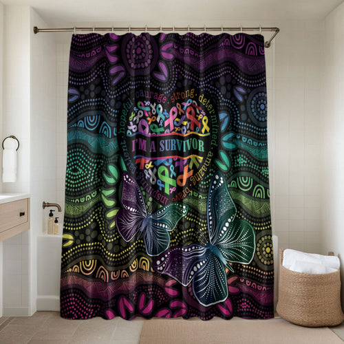 Australia Cancer Survivor Bathroom Set I’m A Survivor Ribbon Heart