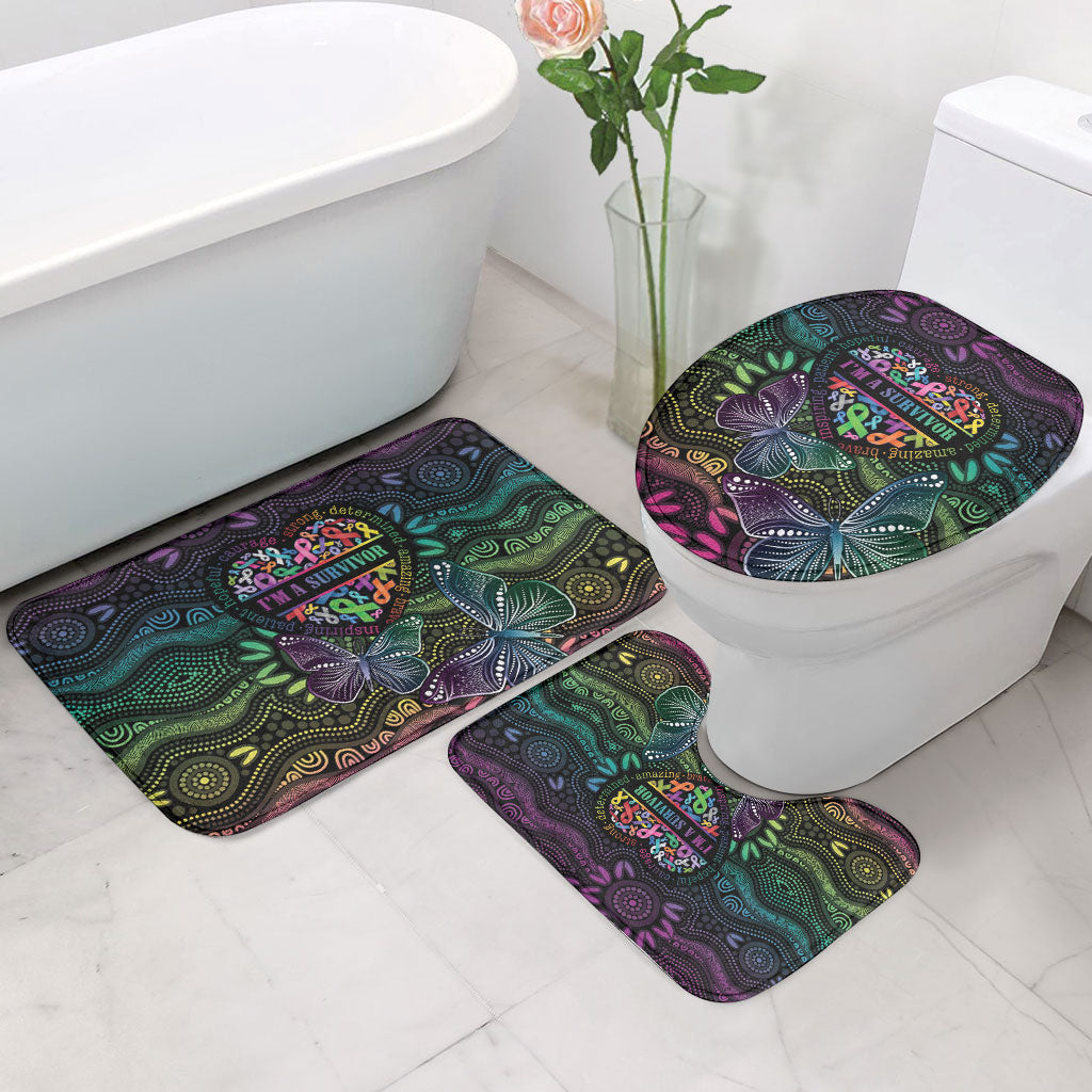Australia Cancer Survivor Bathroom Set I’m A Survivor Ribbon Heart