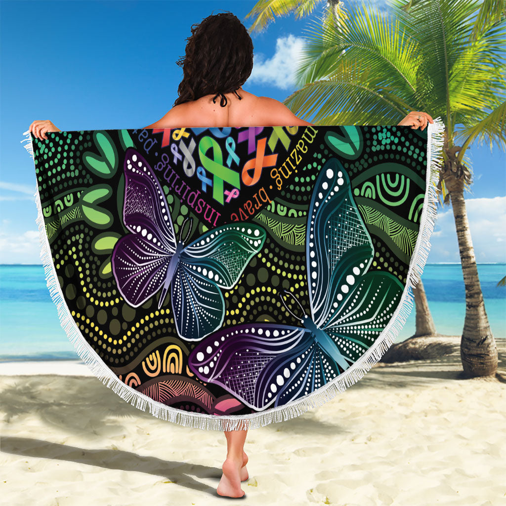 Australia Cancer Survivor Beach Blanket I’m A Survivor Ribbon Heart
