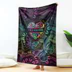 Australia Cancer Survivor Blanket I’m A Survivor Ribbon Heart