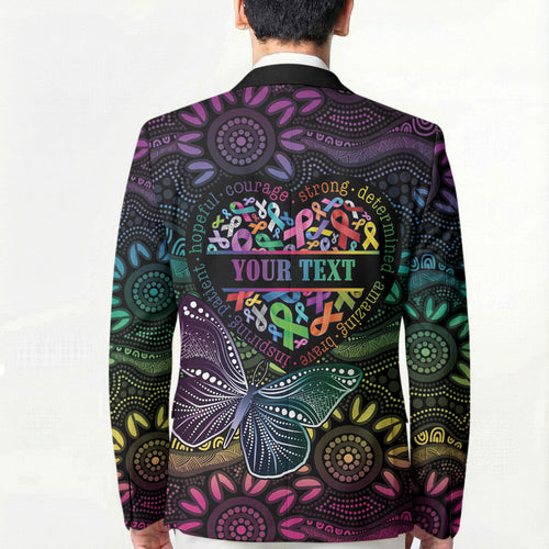 Australia Cancer Survivor Personalised Blazer I’m A Survivor Ribbon Heart