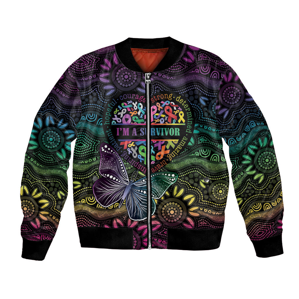 Australia Cancer Survivor Personalised Bomber Jacket I’m A Survivor Ribbon Heart
