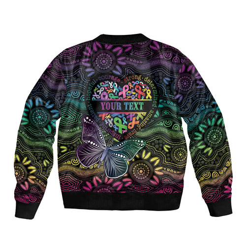 Australia Cancer Survivor Personalised Bomber Jacket I’m A Survivor Ribbon Heart