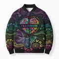 Australia Cancer Survivor Personalised Bomber Puffer Jacket I’m A Survivor Ribbon Heart