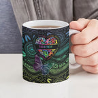 Australia Cancer Survivor Personalised Ceramic Mug I’m A Survivor Ribbon Heart