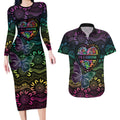 Australia Cancer Survivor Personalised Couples Matching Long Sleeve Bodycon Dress and Hawaiian Shirt I’m A Survivor Ribbon Heart