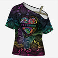 Australia Cancer Survivor Personalised Cross Shoulder Shirt I’m A Survivor Ribbon Heart