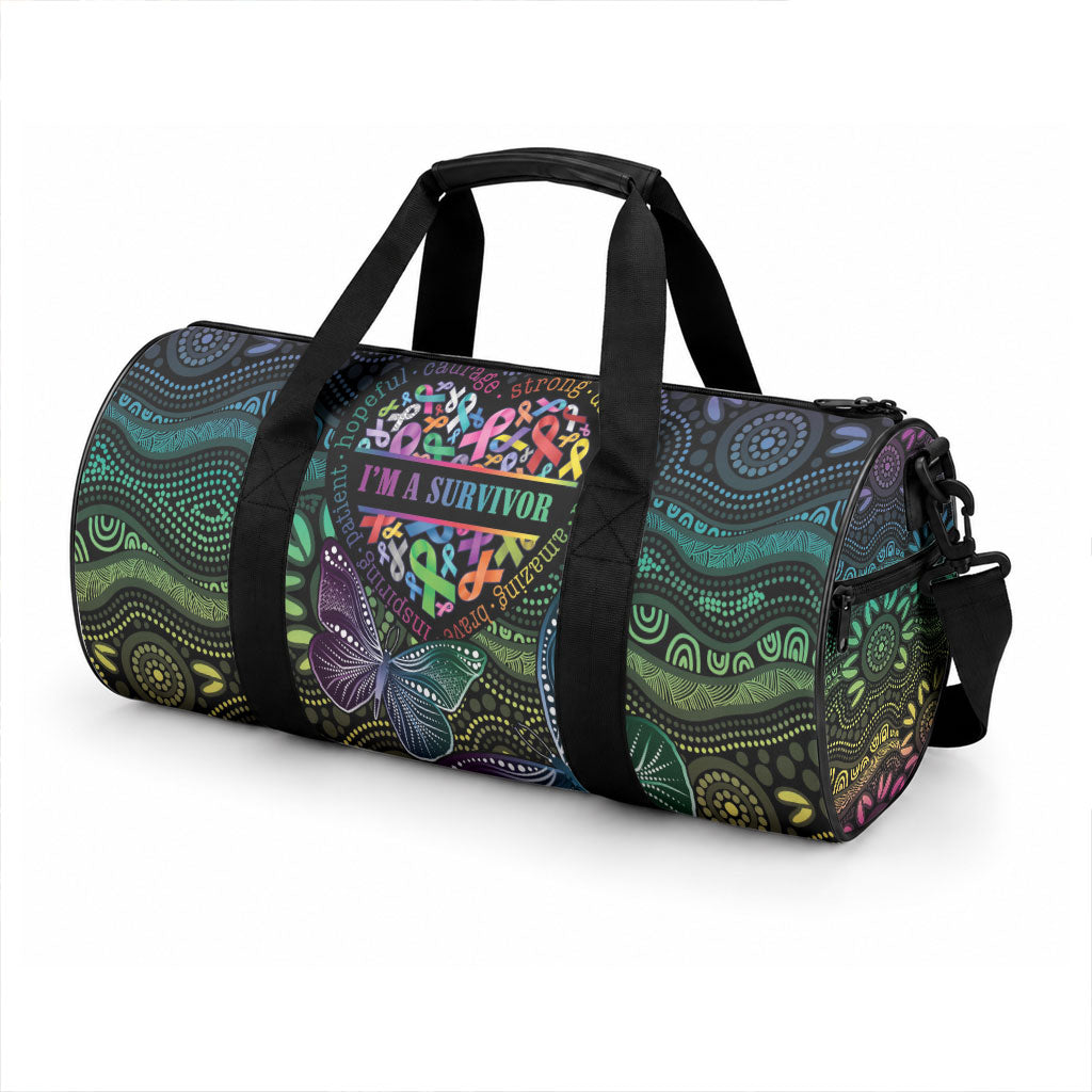 Australia Cancer Survivor Duffle Bag I’m A Survivor Ribbon Heart