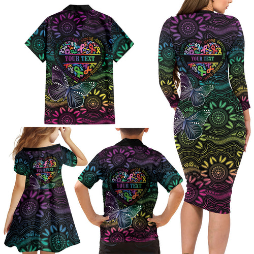 Australia Cancer Survivor Personalised Family Matching Long Sleeve Bodycon Dress and Hawaiian Shirt I’m A Survivor Ribbon Heart