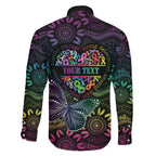 Australia Cancer Survivor Personalised Family Matching Off The Shoulder Long Sleeve Dress and Hawaiian Shirt I’m A Survivor Ribbon Heart