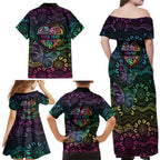 Australia Cancer Survivor Personalised Family Matching Off Shoulder Maxi Dress and Hawaiian Shirt I’m A Survivor Ribbon Heart