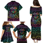 Australia Cancer Survivor Personalised Family Matching Puletasi and Hawaiian Shirt I’m A Survivor Ribbon Heart