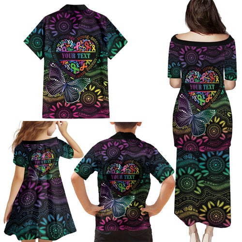Australia Cancer Survivor Personalised Family Matching Puletasi and Hawaiian Shirt I’m A Survivor Ribbon Heart