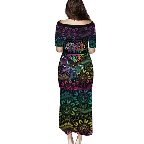Australia Cancer Survivor Personalised Family Matching Puletasi and Hawaiian Shirt I’m A Survivor Ribbon Heart