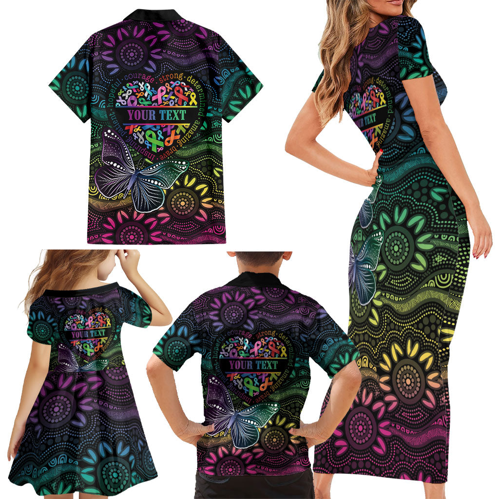 Australia Cancer Survivor Personalised Family Matching Short Sleeve Bodycon Dress and Hawaiian Shirt I’m A Survivor Ribbon Heart