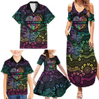 Australia Cancer Survivor Personalised Family Matching Summer Maxi Dress and Hawaiian Shirt I’m A Survivor Ribbon Heart